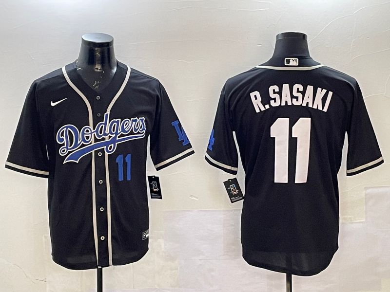 Men Los Angeles Dodgers 11 R.Sasaki Black Fashion Game 2025 Nike MLB Jersey style 22